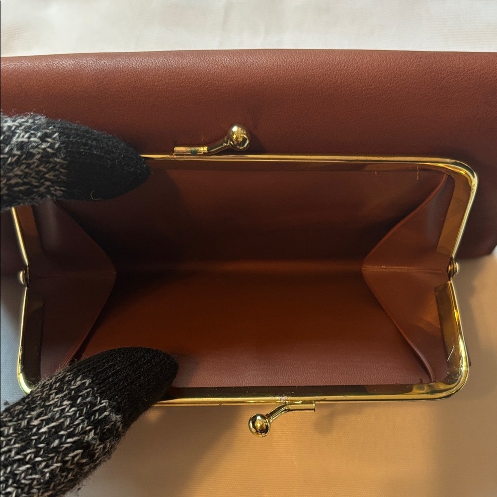 Buxton Cashmere Cowhide Wallet Brown EUC - Picture 9 of 10